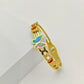 Luxury 18K Gold Plated Butterfly Charm Anti-Tarnish Bangle – Elegant Enamel & Crystal Accent Bracelet RGB410