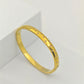 Minimalist 18K Gold Plated Star-Studded Bangle Bracelet – Elegant Crystal Accent Design RGB411