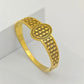 Vintage-Inspired 18K Gold Plated Filigree Bangle – Retro Elegant Anti-Tarnish Bracelet RGB412