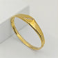 Vintage-Inspired 18K Gold Plated Geometric Bangle – Retro Minimalist Anti-Tarnish Bracelet RGB413