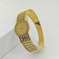Bold 18K Gold-Plated Chunky Bracelet – Anti-Tarnish Stainless Steel with Intricate Engraved Design RGB415