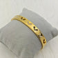 Luxury 22K Gold-Plated Heart Cutout Bracelet – Anti-Tarnish Stainless Steel Bangle with CZ Accents RGB448