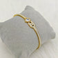 Luxury 22K Gold-Plated Designer Channel Engraved CZ Bracelet – Anti-Tarnish Stainless Steel Bangle with Square & Pave Crystal Accents RGB453