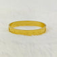 Luxury 22K Gold-Plated BVLGARI-Inspired Bracelet – Anti-Tarnish Stainless Steel Engraved Bangle RGB458