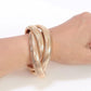 Triple Spiral Rose Gold Flexible Bangle – Lightweight, Anti-Tarnish Coil Bracelet for Women & Girls RGB468
