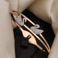 Elegant 18K Rose Gold Plated Anti-Tarnish Swan Bangle – Sparkling Crystal Daily Wear Bracelet for Women RGB477