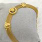 18K Gold Plated Anti-Tarnish Lion Medallion Bracelet – Bold Statement Chain Bangle RGB498