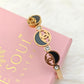 18K Rose Gold Plated Anti-Tarnish Designer Kada – Elegant Black Enamel & Crystal Statement Bangle for Women RGB499