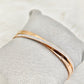 18K Rose Gold Plated Anti-Tarnish Dual Bangle – Elegant Crystal Studded Statement Bracelet for Women RGB503