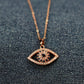 18K Rose Gold Plated Angel Eye Anti Tarnish Chain Pendant Necklace RGCP103