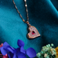 18K Rose Gold Plated Dazzling Heart Anti Tarnish Chain Pendant Necklace