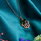 18K Rose Gold  Plated Premium Green Stone Anti Tarnish Chain Pendant Necklace RGCP120