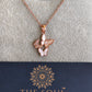 18K Rose Gold Plated Kaleidoscope Anti Tarnish Pendant Necklace RGCP124