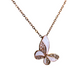 Dazzling Butterfly Anti Tarnish 18 K Rose Gold Plated Pendant Necklace Rose Gold RGCP126