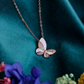 Dazzling Butterfly Anti Tarnish 18 K Rose Gold Plated Pendant Necklace Rose Gold RGCP126