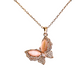 Anti Tarnish 18K Rose Gold Plated Butterfly Pendant Necklace RGCP127