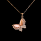 Anti Tarnish 18K Rose Gold Plated Butterfly Pendant Necklace RGCP127