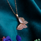 Anti Tarnish 18K Rose Gold Plated Butterfly Pendant Necklace RGCP127