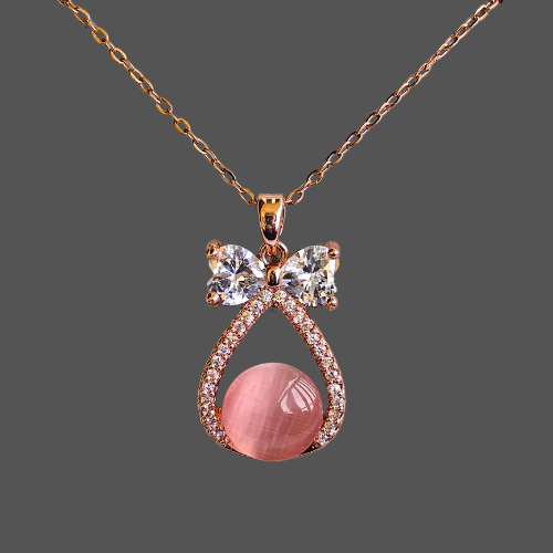 18K Rose Gold Plated Anti Tarnish Chain Pendant Necklace RGCP129