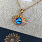 18K  Rose Gold Plated Evil Eye Anti Tarnish Chain Pendant Necklace RGCP130