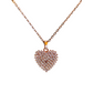 Crystal Heart Anti Tarnish Rose Gold Plated Pendant Necklace RGCP131