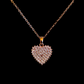 Crystal Heart Anti Tarnish Rose Gold Plated Pendant Necklace RGCP131