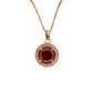 18K Rose Gold Plated Anti Tarnish Ruby Chain Pendant Necklace RGCP101