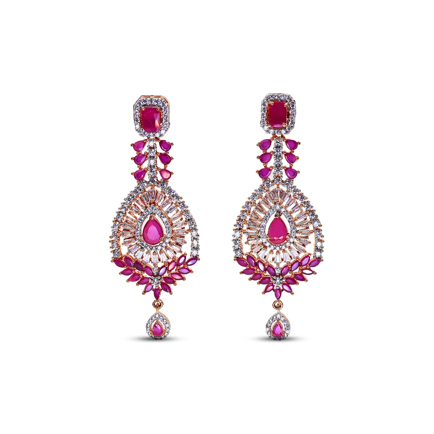 Dafodil AD Dangle Earring with Floral design