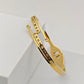 Timeless 18K Gold Plated Anti-Tarnish Bangle with Roman Numerals and Crystal Accents RGB250