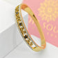 18K Gold Plated Filigree Bangle with Crystal Embellishments – Elegant Vintage-Inspired Design RGB289