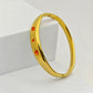 Luxury 22K Gold-Plated Chunky Bangle – Anti-Tarnish Stainless Steel Bracelet with Starburst CZ Accents RGB432