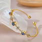18K Gold Plated Evil Eye Bracelet – Waterproof, Anti-Tarnish Protection Charm for Daily Wear RGB478