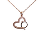 Ring Heart 18K  Rose Gold Plated Anti Tarnish Pendant Necklace Rose Gold RGCP139