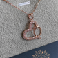 Ring Heart 18K  Rose Gold Plated Anti Tarnish Pendant Necklace Rose Gold RGCP139