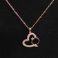 Ring Heart 18K  Rose Gold Plated Anti Tarnish Pendant Necklace Rose Gold RGCP139