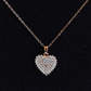 Crystal Heart Anti Tarnish Rose Gold Plated Pendant Necklace RGCP131