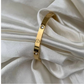 Unisex 18K Gold Kada Bracelet with Cartier Engraving – Stylish Zircon Gemstone Bangle for Men & Women RGB472