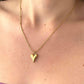 18K Gold Plated Anti-Tarnish Heart Pendant Chain – Elegant Everyday Necklace for Women
