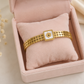 AURÉLIA AMORE LUXE 6™ Mother of Pearl Demi-Fine Anti-Tarnish Gold Bangle Bracelet for Women