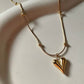 18K Gold Plated Anti-Tarnish Heart Pendant Chain – Elegant Everyday Necklace for Women