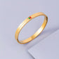 Luxury 18K Yellow Gold Plated Anti-Tarnish Designer Bangle – Iconic Red & Green Accent for Men & Women RGB481