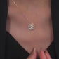 18K Rose Gold Plated Anti-Tarnish Heart Cluster Magnetic Chain Necklace – Delicate Everyday Style