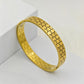 Luxury Gold-Plated Geometric Cutout Bracelet – Anti-Tarnish Stainless Steel Modern Engraved Bangle - The Soul Jewellery