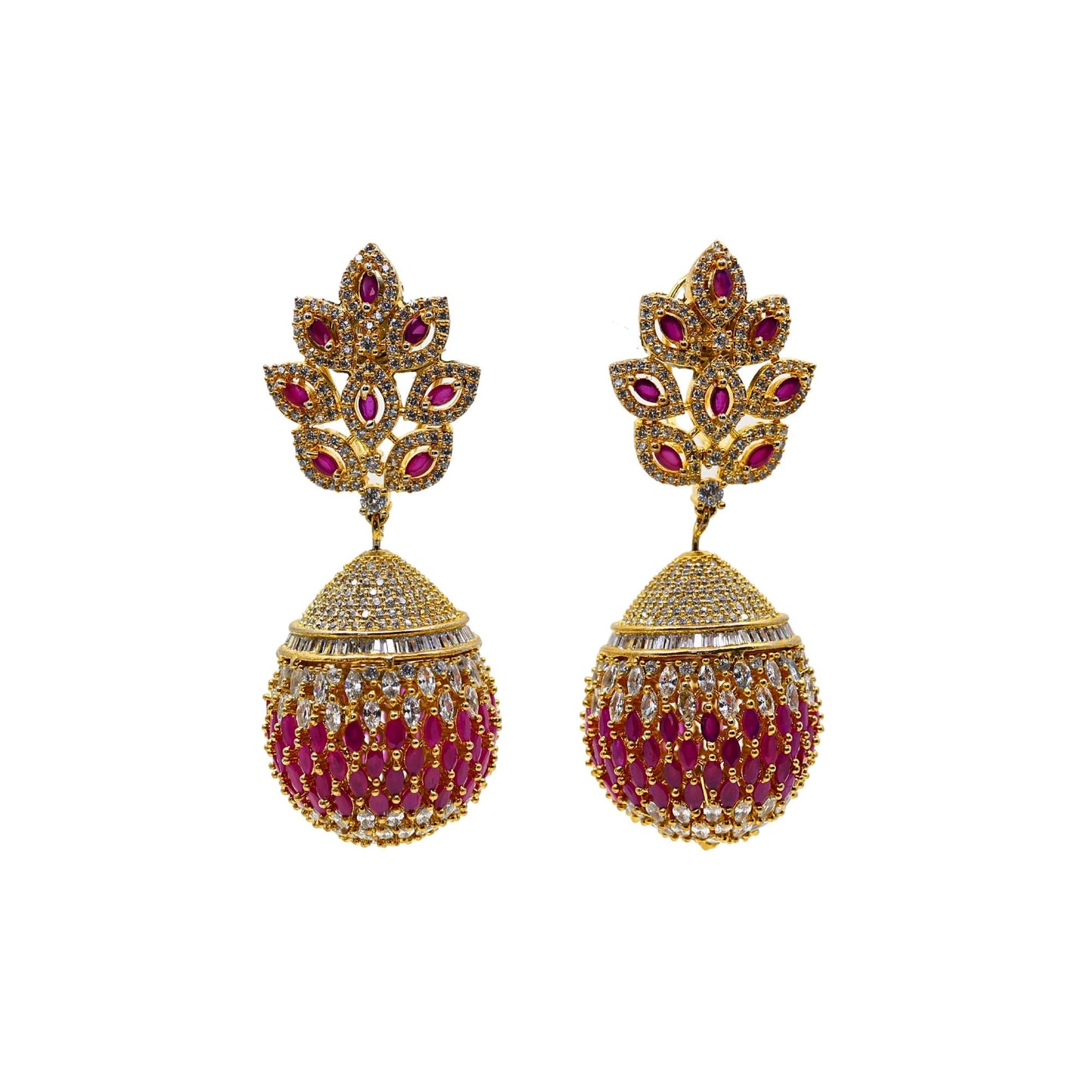 Lunabella Yellow Gold Plated CZ Studded Earring - The Soul Jewellery
