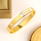 Demi-Fine Chanel-Inspired Enamel Logo Bracelet | Gold-Plated Daily Wear Kada for Men & Women - The Soul Jewellery