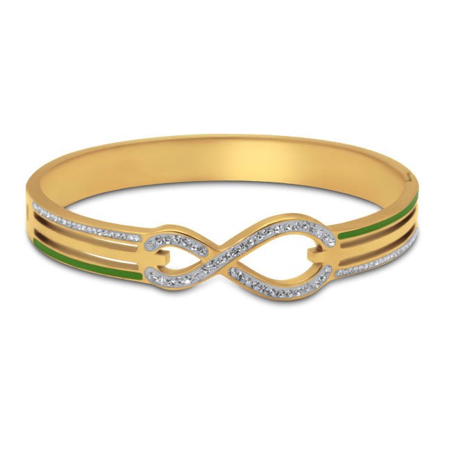 Demi-Fine Infinity Crystal Bracelet- Stainless-Steel Kada for Women Symbol of Eternal Elegance - The Soul Jewellery