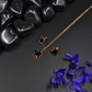 Dark Allure: 18K Gold - Plated Anti - Tarnish Necklace and Earring Set with Black Gemstones ATCP140 - The Soul Jewellery