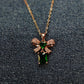 18K Rose Gold Plated Green Soul Anti Tarnish Chain Pendant RGCP122 - The Soul Jewellery