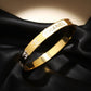 Demi-Fine Chanel-Inspired Enamel Logo Bracelet | Gold-Plated Daily Wear Kada for Men & Women - The Soul Jewellery
