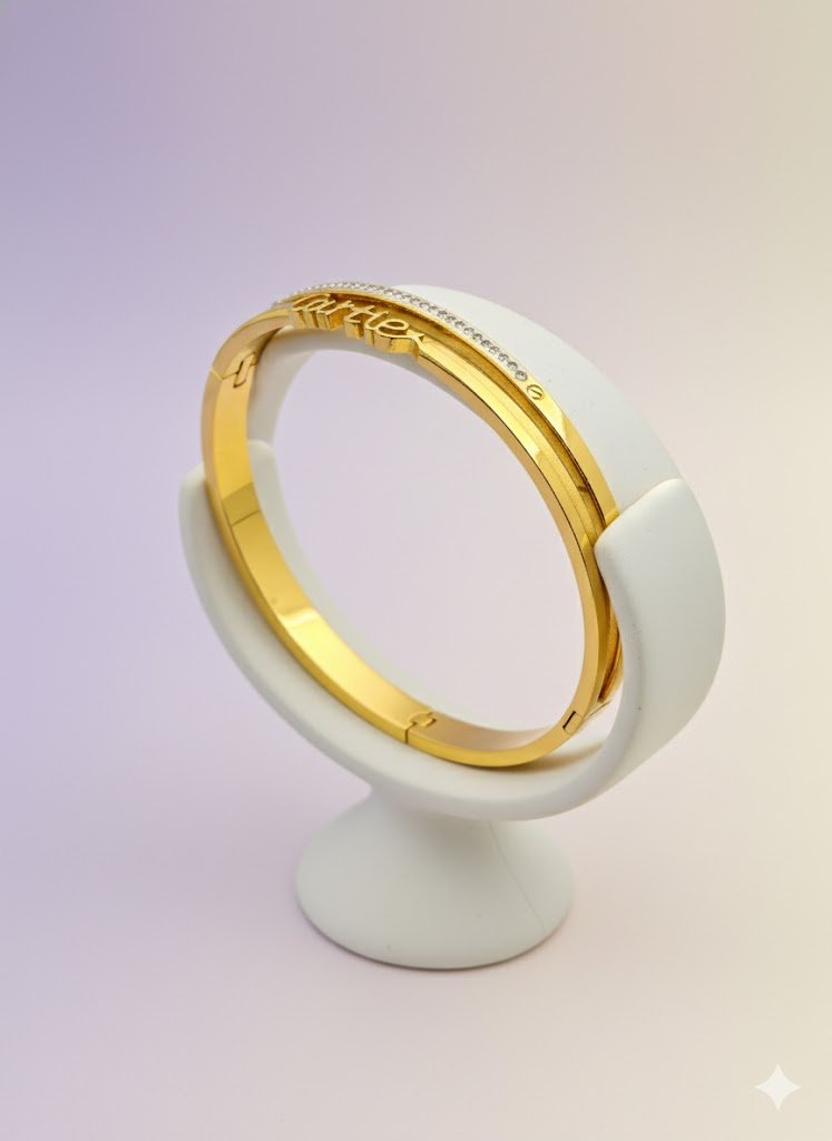 AURÉLIA AMORE LUXE Demi-Fine Gold Love Bangle for Women | Cartier-Inspired Anti-Tarnish Luxury Bracelet - The Soul Jewellery